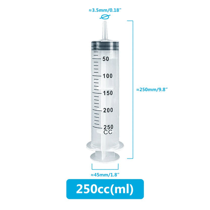 Multifunction 100ml-550ml Syringe Large Capacity With 100cm Hose Pump Measuring Washable Injector For Pet Feeding Oil Glue Fluid