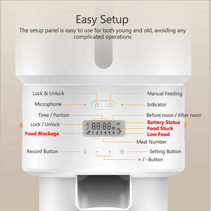 Automatic Cat Feeder Dog Slow Food Machine Smart Pet Feeder With Timed Quantitative Automatic Cat Food Dispenser Cat Dog Bowl