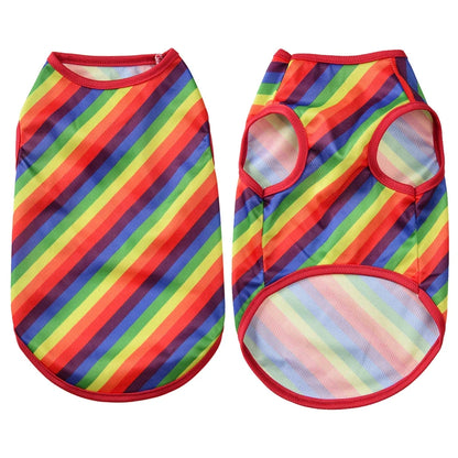 Summer Breathable Puppy Clothes For Small Medium Dogs Cats Cozy Quick-drying Dog T-shirt Cat Vest Cooling Lightweight Pug Shirt