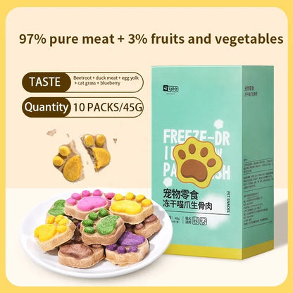 Cat Freeze Dried Snacks High Protein Chicken Fruits and Vegetables Freeze Dried Food for Pet