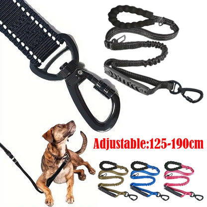 Reflective Shock Absorbing Pet Leashes with Car Seatbelt Medium and Large Dog Tactical Safety Leash Explosion-proof Dog Leash