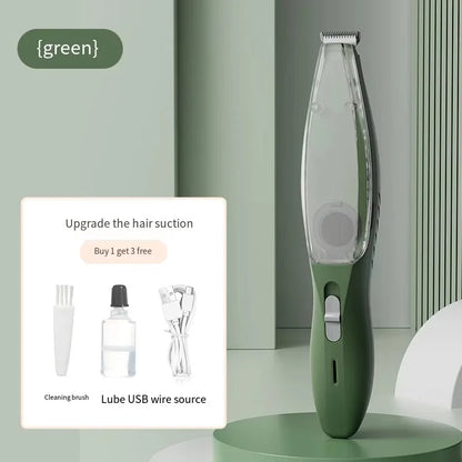 2-In-1 Hair Suction Pet Shaver, Dog Paw Trimmer, Cat Ear Trimmer, Low Noise, With Suction   Electric Dog GroomerRechargeable USB