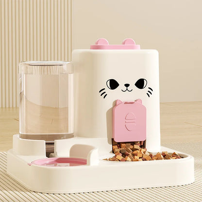 Automatic Cat Feeder and Water Dispenser 2in1 Food Water Bowl for Pets Dry Wet Separation Smart Feeder with Timer