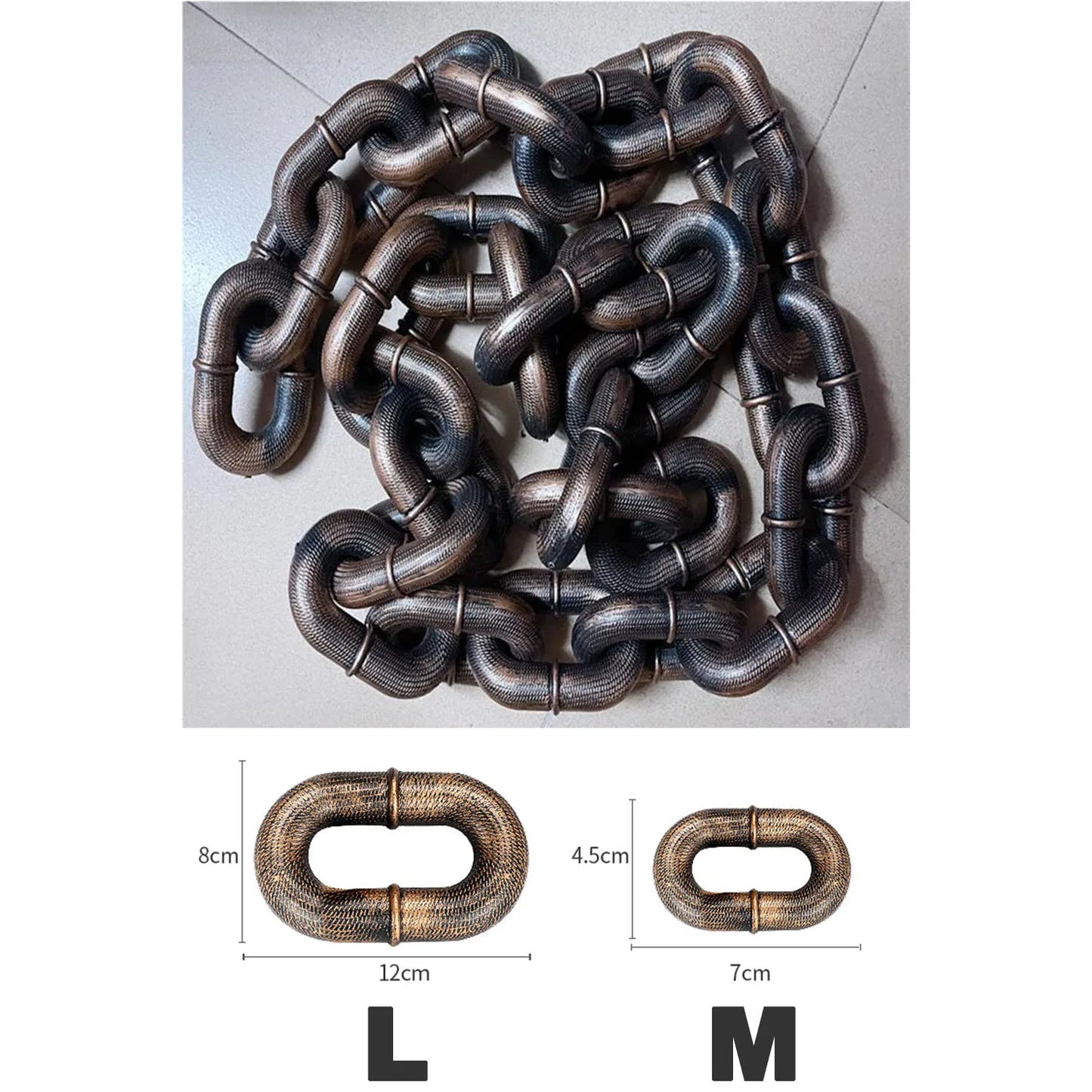 Huge Plastic Simulation Iron Chain for Dogs Thick Plastic Dog Leashes Fun Puppy Traction Rope Big Iron Chain Pet Dog Accessories