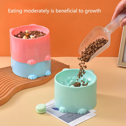 Cat slow food bowl small cat and dog anti-choking bowl neck protection design cat and dog feeding device pet supplies