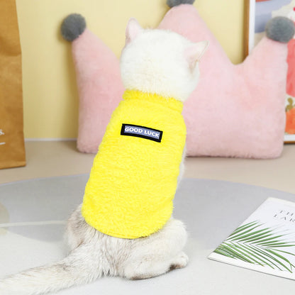 Warm Cat Puppy Clothes Soft Fleece Dog Kitten Jacket Vest Winter Chihuahua Coat Jumpsuit Pajamas Pet Clothing for Small Cat Dogs
