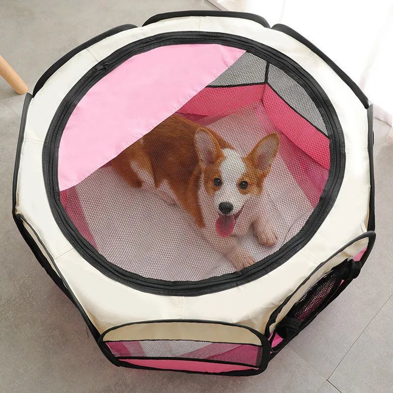 Pet nest pet dog cat delivery room foldable cat nest pet fence tent octagonal cage pet supplies