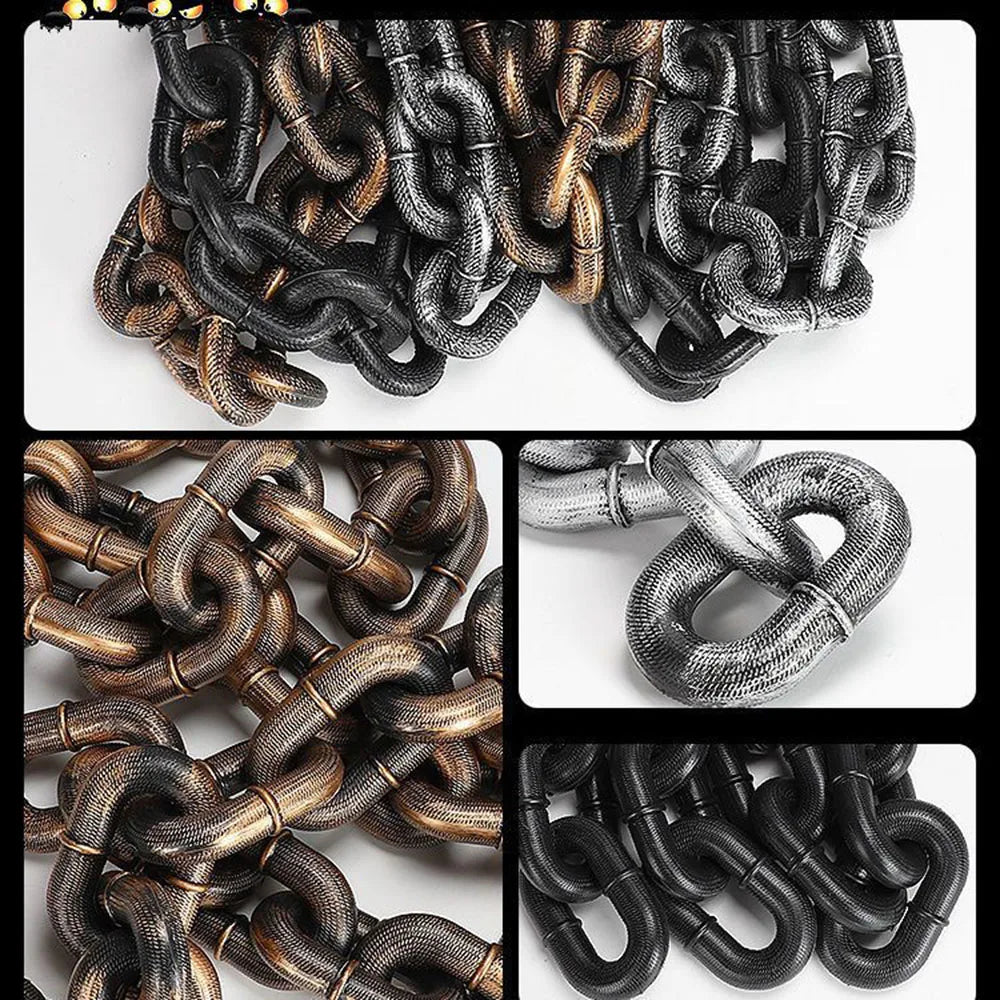 Huge Plastic Simulation Iron Chain for Dogs Thick Plastic Dog Leashes Fun Puppy Traction Rope Big Iron Chain Pet Dog Accessories