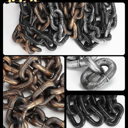 Huge Plastic Simulation Iron Chain for Dogs Thick Plastic Dog Leashes Fun Puppy Traction Rope Big Iron Chain Pet Dog Accessories
