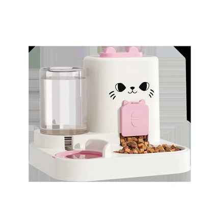 Automatic Cat Feeder and Water Dispenser 2in1 Food Water Bowl for Pets Dry Wet Separation Smart Feeder with Timer