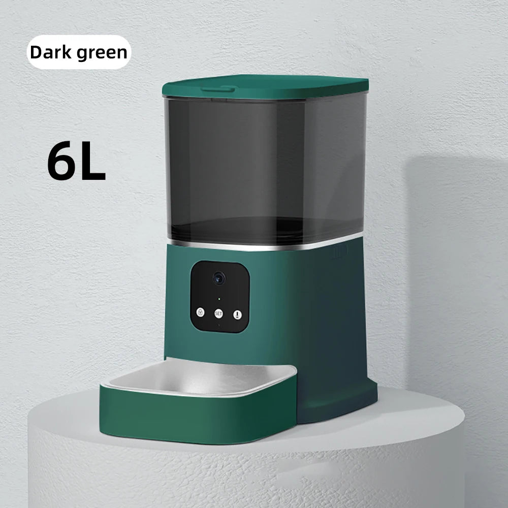 3L 6L Large Capacity Automatic Pet Feeder Smart APP Remote Timing Control Cat Dog Bowl Food Dispenser With Camera WIFI Recording