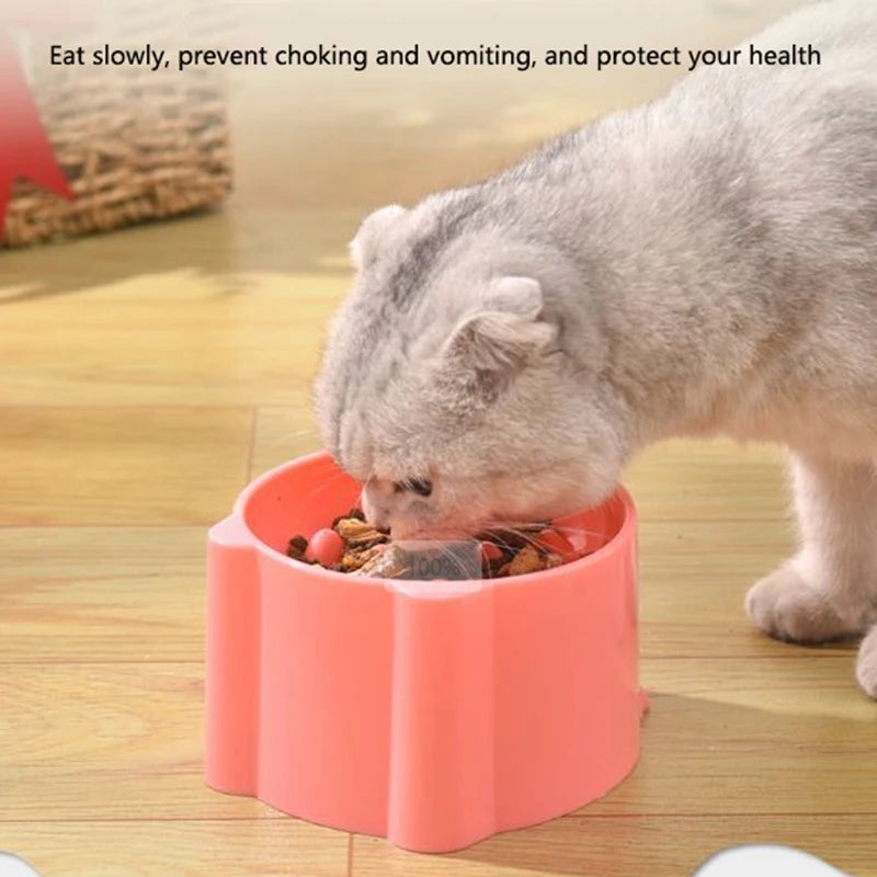 Cat slow food bowl small cat and dog anti-choking bowl neck protection design cat and dog feeding device pet supplies