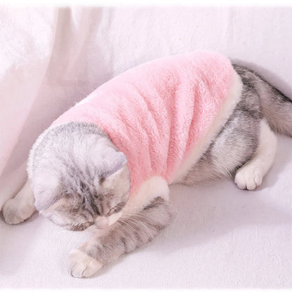 Soft Cat Clothes For Small Medium Dog Cats Pets Warm Kittens Clothes for Winter Kitten Small Kitten Stuff Clothing Vests