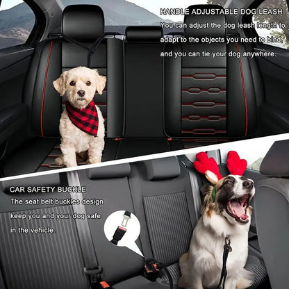 Reflective Shock Absorbing Pet Leashes with Car Seatbelt Medium and Large Dog Tactical Safety Leash Explosion-proof Dog Leash