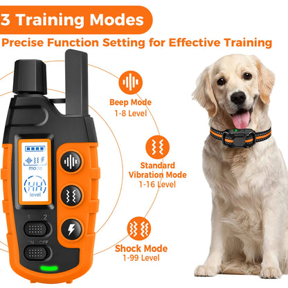 3300Ft Electric Dog Training Collar Remote Control Waterproof Pet BehaviorFor 5-120lbs Puppy With Shock Vibration