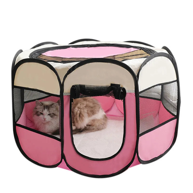 Pet nest pet dog cat delivery room foldable cat nest pet fence tent octagonal cage pet supplies
