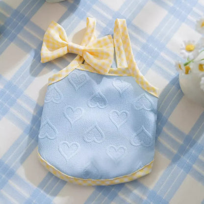 Dog Vest Puppy Clothes Summer Pet Clothing Cotton Bear Print T-Shirt Striped Dog Shirt Chihuahua Korean Style Girls Dog Costume