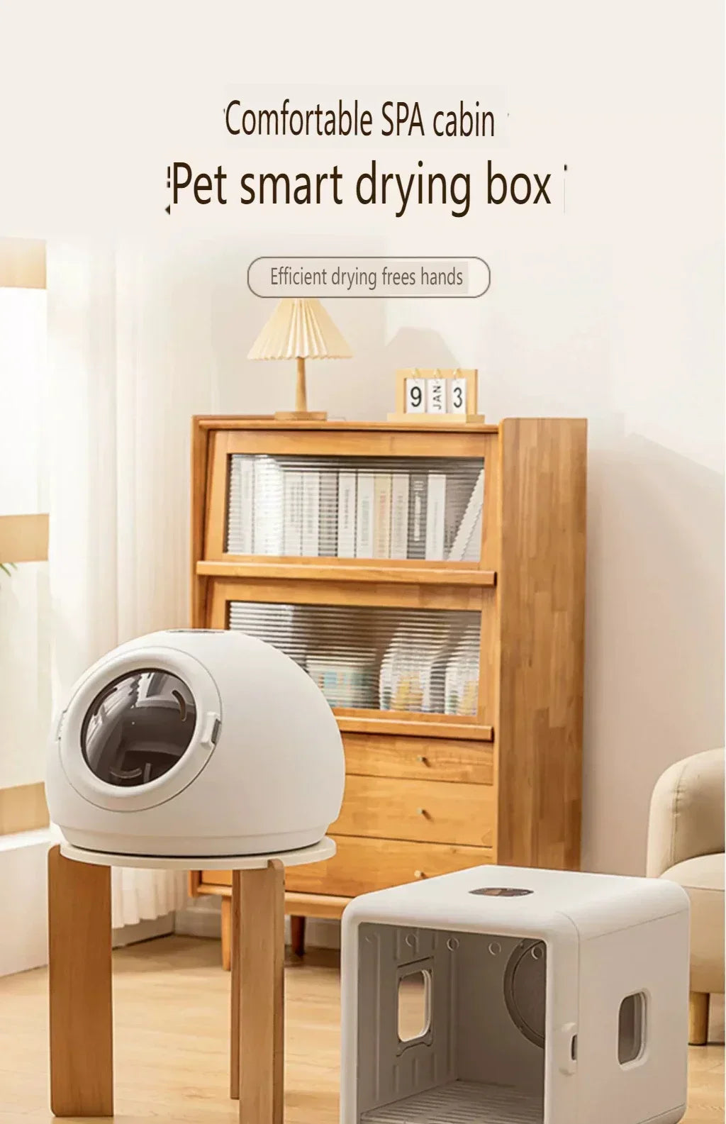 New Spherical Household Dryer Cat and Dog Hair Dryer Hair Blowing Bathing Pet Drying Box Negative Ion Hair Dryer 5-speed