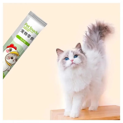 Pet Kitten Snacks Cat Strips Nutritional Paste Cat Food Dried Fish Salmon Tuna Fattening Kitten Adult Cat Canned Food