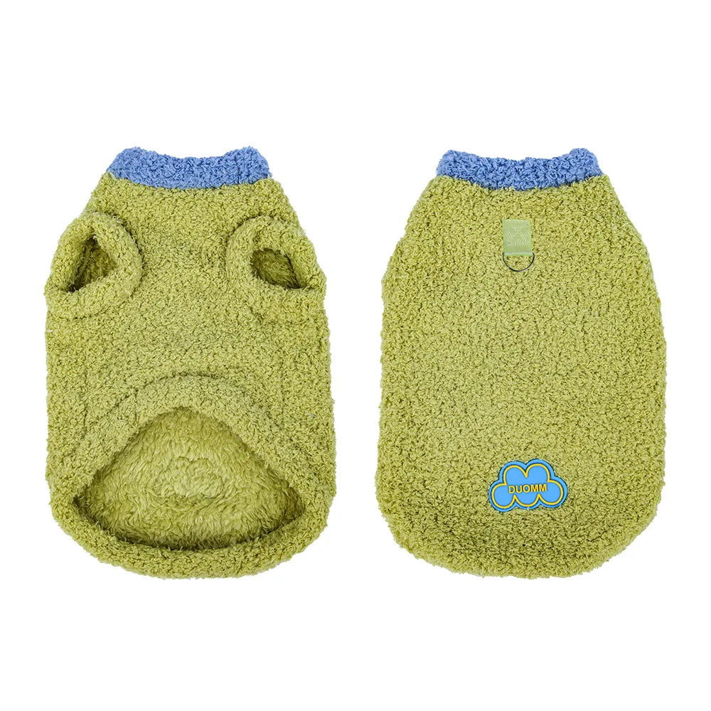 Velvet Vest Autumn and Winter Pullover Cat and Dog Clothing Cloud Velvet Pet Clothing Indoor and Outdoor Cat Clothing Decoration