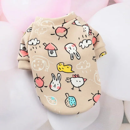 Chihuahua Dog Sweatshirt Puppy Cat Pullover Dogs Small Dog Hoodie Coat Winter Warm Pet Clothes for Bulldog