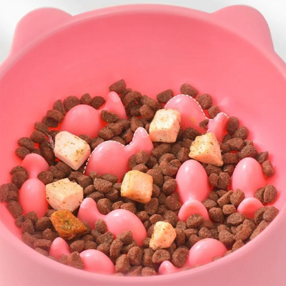 Cat slow food bowl small cat and dog anti-choking bowl neck protection design cat and dog feeding device pet supplies
