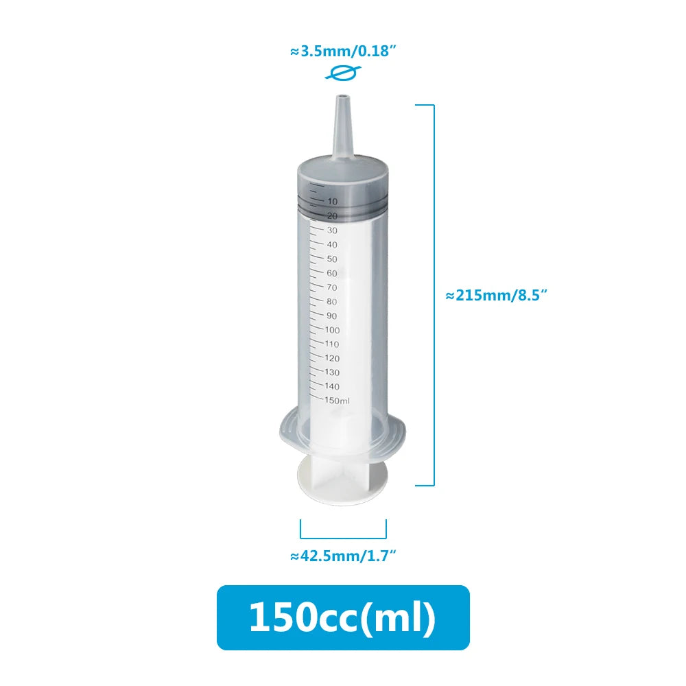 Multifunction 100ml-550ml Syringe Large Capacity With 100cm Hose Pump Measuring Washable Injector For Pet Feeding Oil Glue Fluid