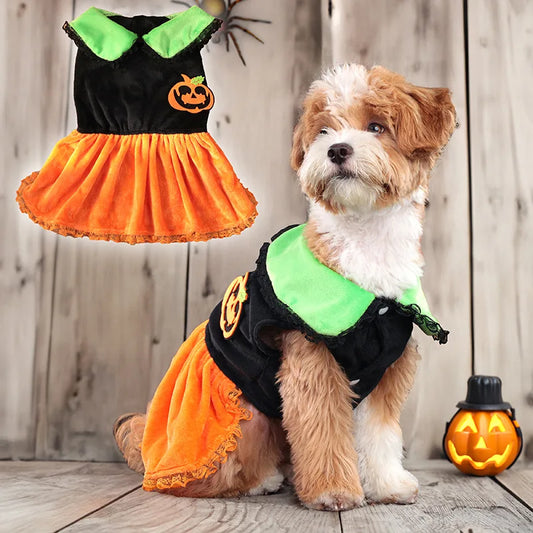 Halloween Pet Dress Dog Costume with Wings Party Outfit Cute Festival Clothing for Dogs