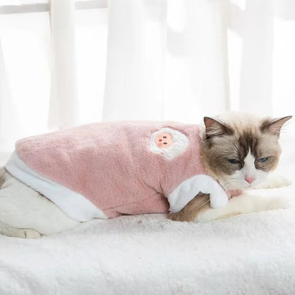 Cute Autumn and Winter Cat Clothing for Dogs and Dogs Warm and Thick Vest To Prevent Hair Loss Pet Clothing for Small Dogs