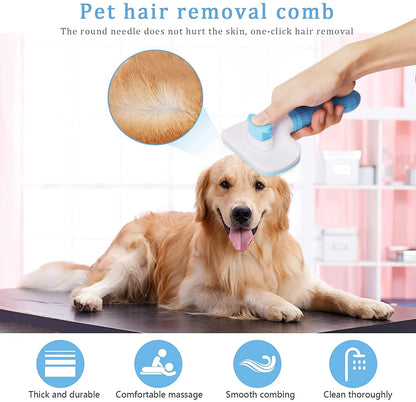 Dog Hair Remover Brush Cat Hair Grooming and Care Comb for Long Hair Dog Pet Removes Hairs Cleaning Bath Brush Pet Supplies