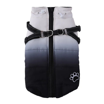 Waterproof Pet Dog Jacket With Harness Reflective Winter Dog Clothes For Small Large Dogs Coat Chihuahua French Bulldog Outfits