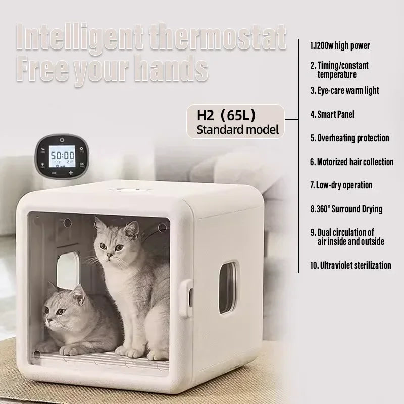 New Spherical Household Dryer Cat and Dog Hair Dryer Hair Blowing Bathing Pet Drying Box Negative Ion Hair Dryer 5-speed
