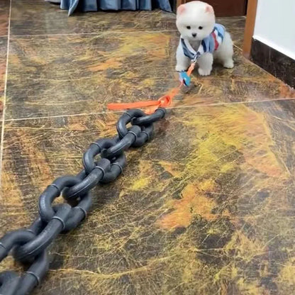 Huge Plastic Simulation Iron Chain for Dogs Thick Plastic Dog Leashes Fun Puppy Traction Rope Big Iron Chain Pet Dog Accessories