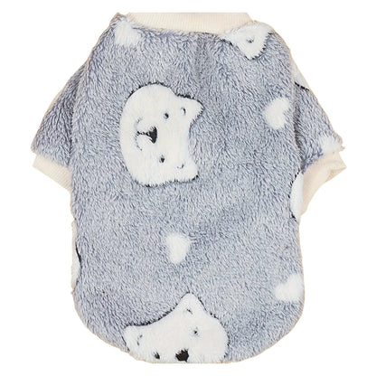 Pet clothes, dogs, cats, flannel guards, comfortable, warm and breathable, simple, generous, fresh and cute