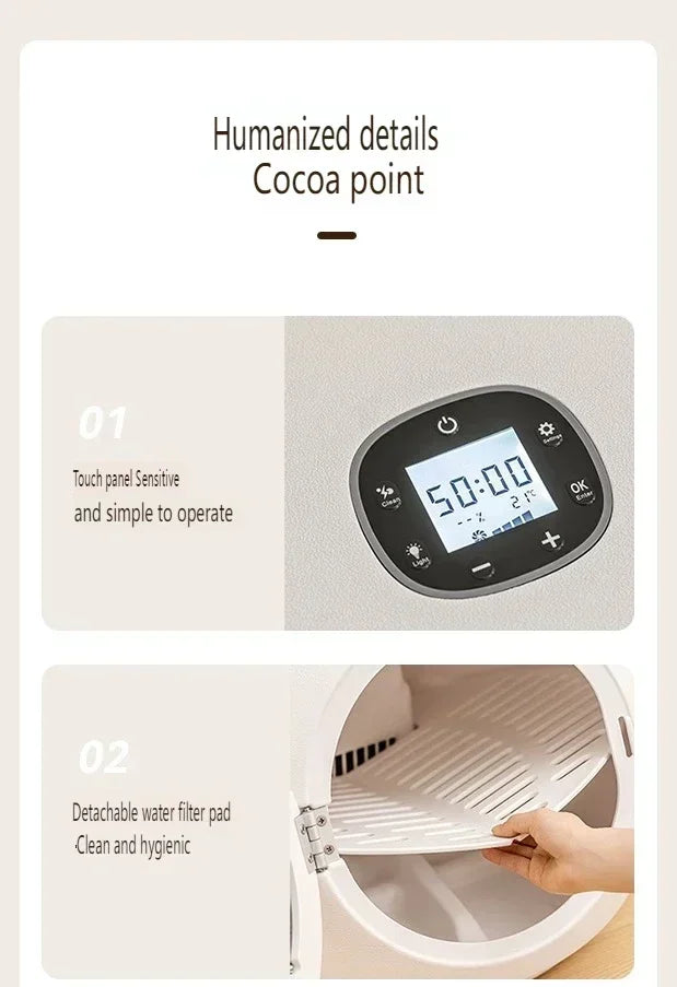 New Spherical Household Dryer Cat and Dog Hair Dryer Hair Blowing Bathing Pet Drying Box Negative Ion Hair Dryer 5-speed