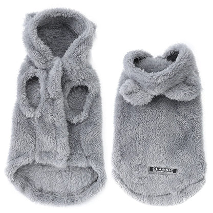 Cute Cat Clothes Rabbit Ears Winter Warm Cozy Plush Pet Coat For Small Medium Dogs Cats Puppy Soft Kitty Sphynx Chihuahua Hoodie