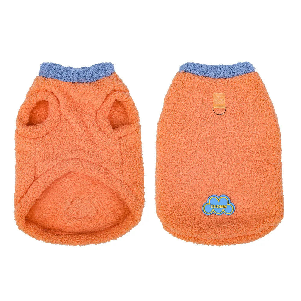 Velvet Vest Autumn and Winter Pullover Cat and Dog Clothing Cloud Velvet Pet Clothing Indoor and Outdoor Cat Clothing Decoration
