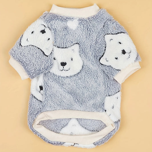 Pet clothes, dogs, cats, flannel guards, comfortable, warm and breathable, simple, generous, fresh and cute