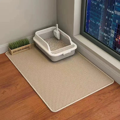 Large Cat Litter Mat Waterproof Double Layer Non Slip Litter Box Tray Pad Washable Durable Pet Toilet Training Mat