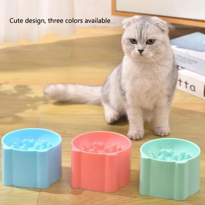 Cat slow food bowl small cat and dog anti-choking bowl neck protection design cat and dog feeding device pet supplies