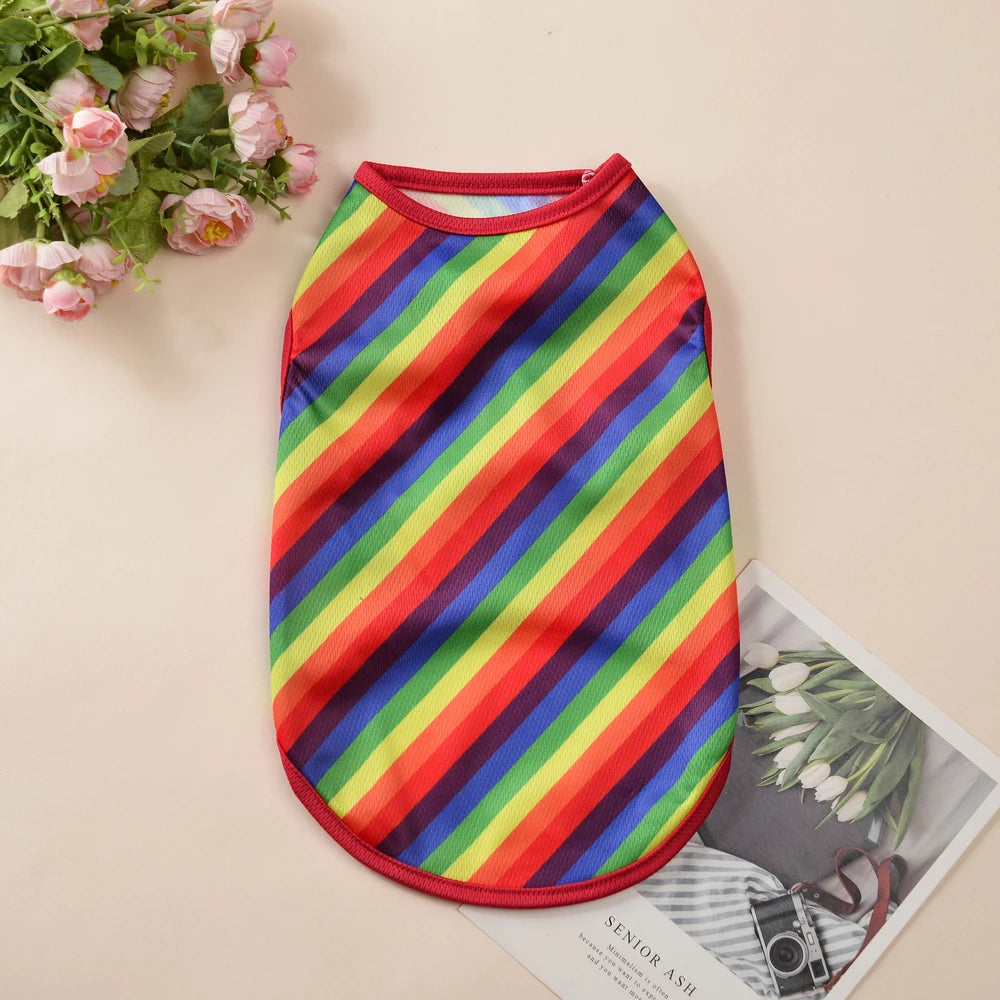 Summer Breathable Puppy Clothes For Small Medium Dogs Cats Cozy Quick-drying Dog T-shirt Cat Vest Cooling Lightweight Pug Shirt