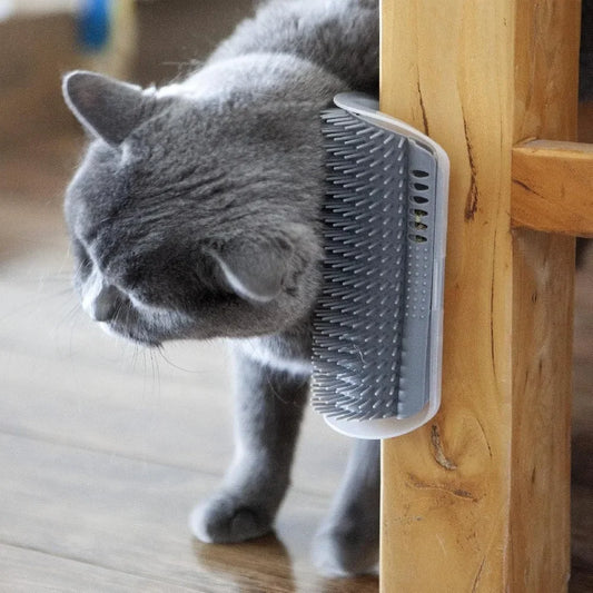 Cat Corner Scratcher Self Groomer with Catnip,1/ 2 Pack Softer Cat Face Scratchers Wall Corner Grooming Massage Combs