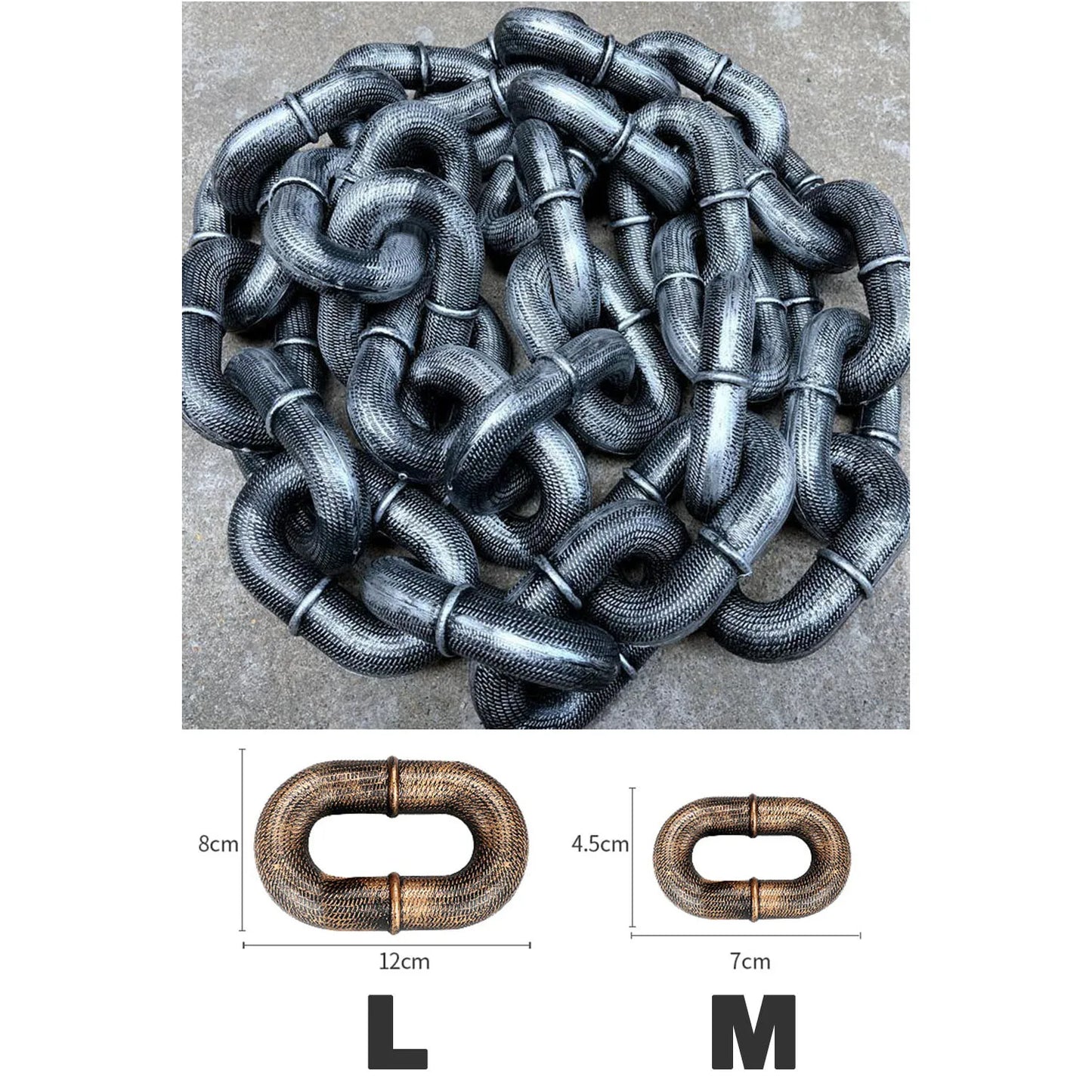 Huge Plastic Simulation Iron Chain for Dogs Thick Plastic Dog Leashes Fun Puppy Traction Rope Big Iron Chain Pet Dog Accessories
