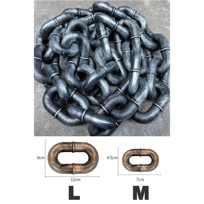 Huge Plastic Simulation Iron Chain for Dogs Thick Plastic Dog Leashes Fun Puppy Traction Rope Big Iron Chain Pet Dog Accessories