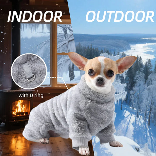 Warm Winter Dog Clothes Small Medium Large Dogs Soft Pet Jacket Windproof Outdoor Pets Coat Cute Fleece Chihuahua Pug Costume