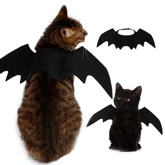 1PC Cute Pet Black Bat Wings Harness Costume Pet Cosplay Suit Cat Dog Halloween Party Pet Supplies Funny Dog Halloween Costume