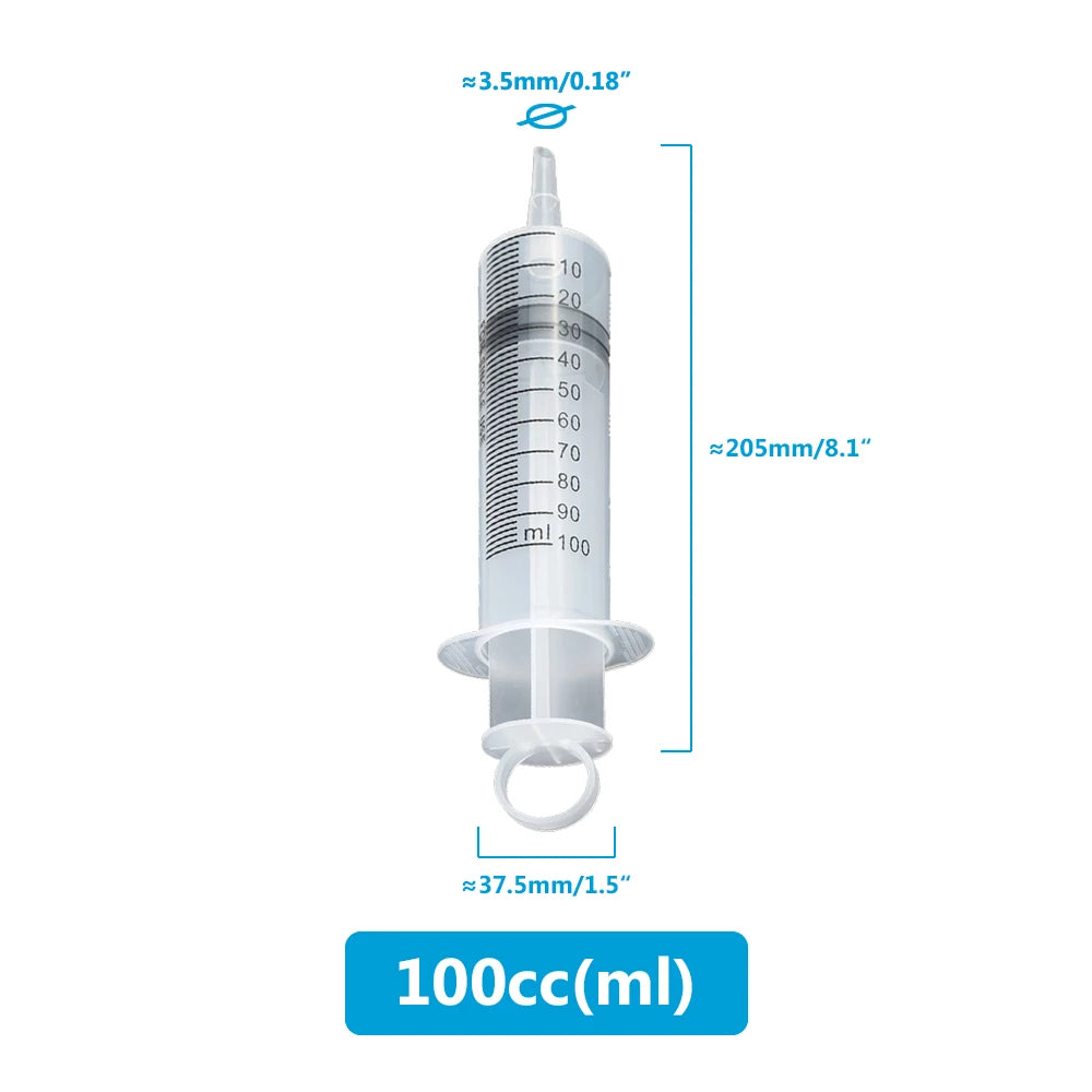 Multifunction 100ml-550ml Syringe Large Capacity With 100cm Hose Pump Measuring Washable Injector For Pet Feeding Oil Glue Fluid