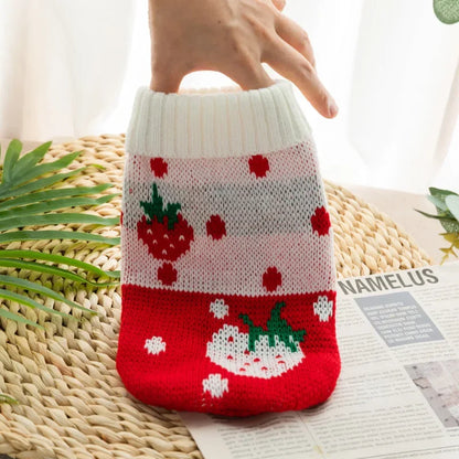 Pet Clothes for Small Medium Dogs Christmas Knitte Dog Sweater Winter Warm Cat Sweater Corgi Teddy Coat Pet New Year Supplies