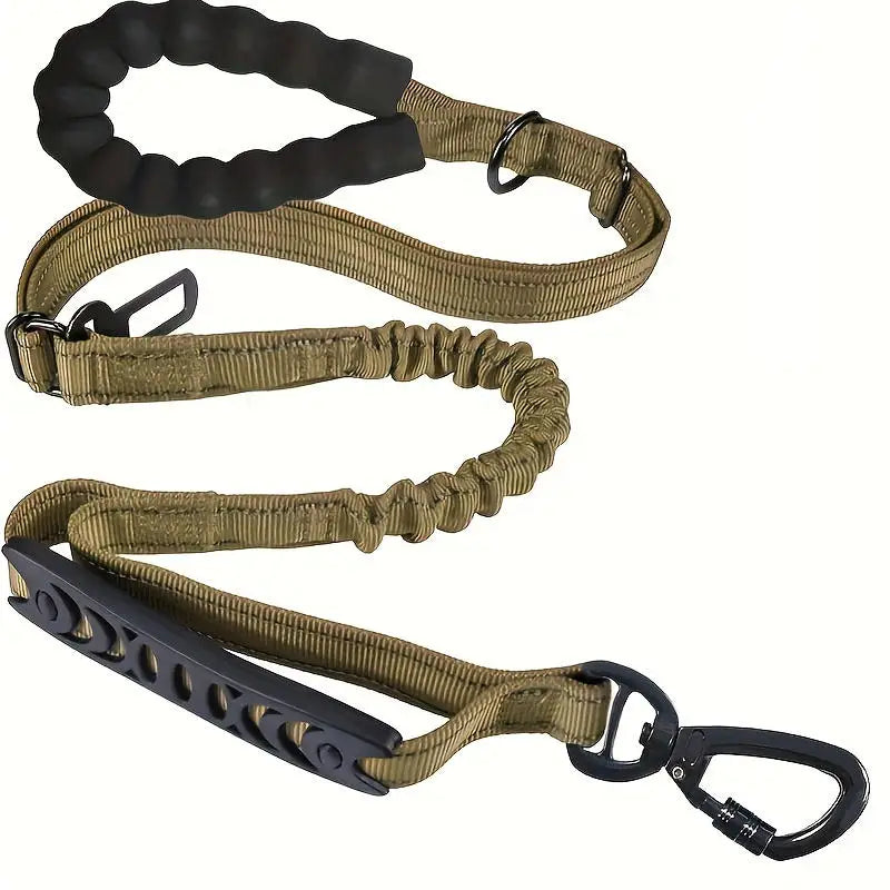 Reflective Shock Absorbing Pet Leashes with Car Seatbelt Medium and Large Dog Tactical Safety Leash Explosion-proof Dog Leash