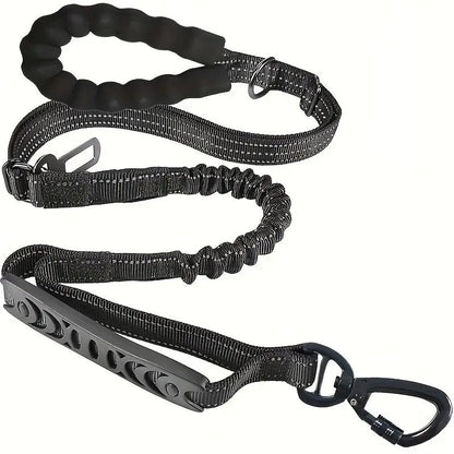 Reflective Shock Absorbing Pet Leashes with Car Seatbelt Medium and Large Dog Tactical Safety Leash Explosion-proof Dog Leash